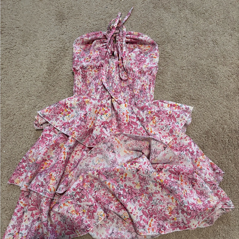 Floral Pink Kids Dress